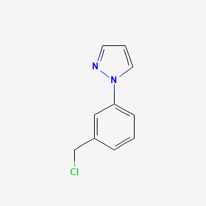 molecular formula C10H9ClN2 B3071977 1-[3-(氯甲基)苯基]-1H-吡唑 CAS No. 1015939-93-1
