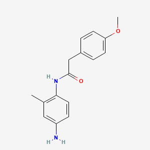 molecular formula C16H18N2O2 B3072026 N-(4-Amino-2-methylphenyl)-2-(4-methoxyphenyl)-acetamide CAS No. 1016493-56-3
