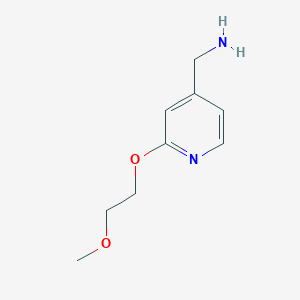 molecular formula C9H14N2O2 B3072029 [2-(2-Methoxyethoxy)pyridin-4-yl]methanamine CAS No. 1016496-42-6