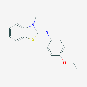 molecular formula C16H16N2OS B307205 4-ethoxy-N-(3-methyl-1,3-benzothiazol-2(3H)-ylidene)aniline 
