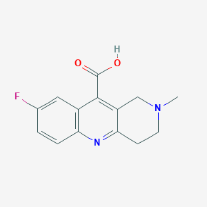 molecular formula C14H13FN2O2 B3072051 8-Fluoro-2-methyl-1H,2H,3H,4H-benzo[B]1,6-naphthyridine-10-carboxylic acid CAS No. 1016501-46-4
