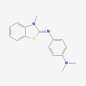 molecular formula C16H17N3S B307206 N~1~,N~1~-dimethyl-N~4~-(3-methyl-1,3-benzothiazol-2(3H)-ylidene)benzene-1,4-diamine 