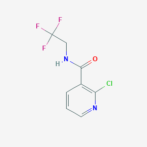 molecular formula C8H6ClF3N2O B3072063 2-chloro-N-(2,2,2-trifluoroethyl)pyridine-3-carboxamide CAS No. 1016512-43-8