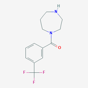 molecular formula C13H15F3N2O B3072066 1-[3-(Trifluoromethyl)benzoyl]-1,4-diazepane CAS No. 1016515-38-0