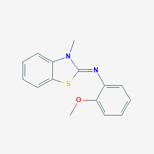 molecular formula C15H14N2OS B307207 N-(2-methoxyphenyl)-N-(3-methyl-1,3-benzothiazol-2(3H)-ylidene)amine 