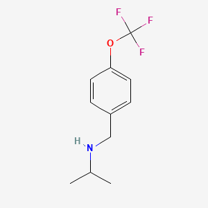 molecular formula C11H14F3NO B3072071 （丙烷-2-基）（{[4-(三氟甲氧基)苯基]甲基}）胺 CAS No. 1016516-40-7