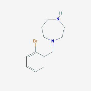 molecular formula C12H17BrN2 B3072079 1-[(2-Bromophenyl)methyl]-1,4-diazepane CAS No. 1016516-79-2