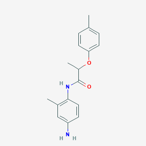 molecular formula C17H20N2O2 B3072159 N-(4-Amino-2-methylphenyl)-2-(4-methylphenoxy)-propanamide CAS No. 1016672-69-7