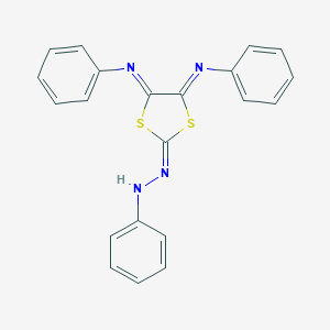 molecular formula C21H16N4S2 B307217 4,5-Bis(phenylimino)-1,3-dithiolan-2-one phenylhydrazone 