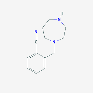 molecular formula C13H17N3 B3072198 2-(1,4-Diazepan-1-ylmethyl)benzonitrile CAS No. 1016677-87-4