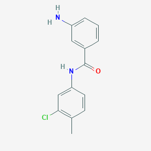 molecular formula C14H13ClN2O B3072212 3-Amino-N-(3-chloro-4-methylphenyl)benzamide CAS No. 1016688-52-0