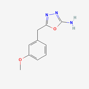 molecular formula C10H11N3O2 B3072221 5-[(3-Methoxyphenyl)methyl]-1,3,4-oxadiazol-2-amine CAS No. 1016691-89-6