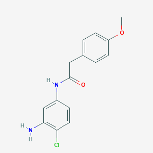 molecular formula C15H15ClN2O2 B3072229 N-(3-氨基-4-氯苯基)-2-(4-甲氧基苯基)-乙酰胺 CAS No. 1016692-34-4
