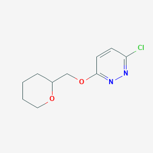 molecular formula C10H13ClN2O2 B3072245 3-Chloro-6-(tetrahydro-2H-pyran-2-ylmethoxy)pyridazine CAS No. 1016697-40-7