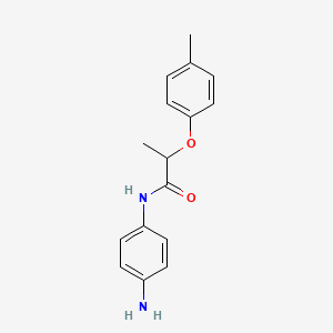 molecular formula C16H18N2O2 B3072254 N-(4-Aminophenyl)-2-(4-methylphenoxy)propanamide CAS No. 1016700-84-7