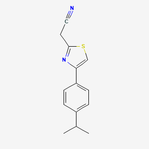 {4-[4-(Propan-2-yl)phenyl]-1,3-thiazol-2-yl}acetonitrile