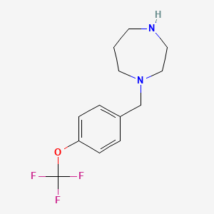 molecular formula C13H17F3N2O B3072271 1-{[4-(Trifluoromethoxy)phenyl]methyl}-1,4-diazepane CAS No. 1016704-67-8