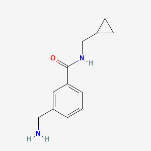 molecular formula C12H16N2O B3072284 3-(Aminomethyl)-N-(cyclopropylmethyl)benzamide CAS No. 1016705-90-0