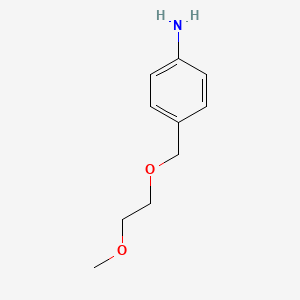 molecular formula C10H15NO2 B3072296 4-[(2-Methoxyethoxy)methyl]aniline CAS No. 1016706-42-5
