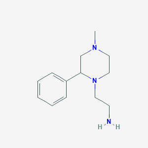 molecular formula C13H21N3 B3072323 2-(4-甲基-2-苯基哌嗪-1-基)乙胺 CAS No. 1016715-09-5