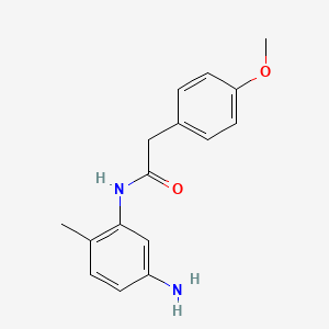 molecular formula C16H18N2O2 B3072359 N-(5-Amino-2-methylphenyl)-2-(4-methoxyphenyl)-acetamide CAS No. 1016721-04-2