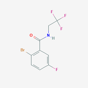 molecular formula C9H6BrF4NO B3072366 2-bromo-5-fluoro-N-(2,2,2-trifluoroethyl)benzamide CAS No. 1016721-77-9