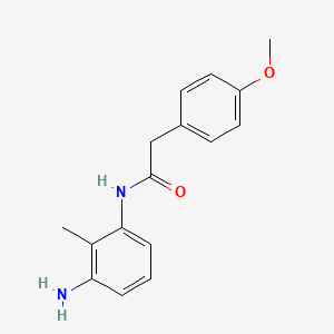 molecular formula C16H18N2O2 B3072371 N-(3-Amino-2-methylphenyl)-2-(4-methoxyphenyl)-acetamide CAS No. 1016724-17-6