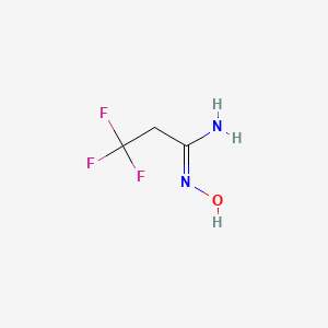 molecular formula C3H5F3N2O B3072391 3,3,3-Trifluoro-N'-hydroxypropanimidamide CAS No. 1016726-53-6