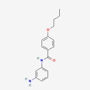 molecular formula C17H20N2O2 B3072394 N-(3-Aminophenyl)-4-butoxybenzamide CAS No. 1016730-46-3