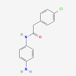 molecular formula C14H13ClN2O B3072398 N-(4-Aminophenyl)-2-(4-chlorophenyl)acetamide CAS No. 1016731-54-6