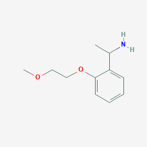 molecular formula C11H17NO2 B3072401 1-[2-(2-Methoxyethoxy)phenyl]ethan-1-amine CAS No. 1016735-05-9
