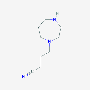 molecular formula C9H17N3 B3072447 4-(1,4-Diazepan-1-YL)butanenitrile CAS No. 1016744-05-0