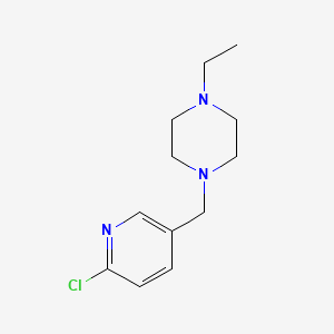molecular formula C12H18ClN3 B3072454 1-[(6-氯吡啶-3-基)甲基]-4-乙基哌嗪 CAS No. 1016745-43-9