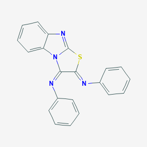 molecular formula C21H14N4S B307246 N-(2-(phenylimino)[1,3]thiazolo[3,2-a]benzimidazol-3(2H)-ylidene)aniline 