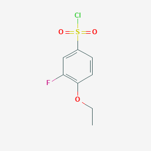 molecular formula C8H8ClFO3S B3072494 4-Ethoxy-3-fluorobenzene-1-sulfonyl chloride CAS No. 1016756-58-3