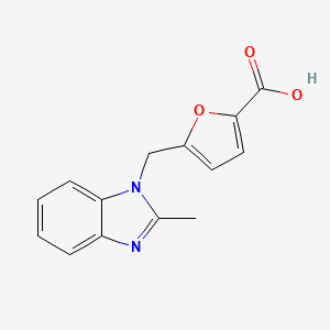 molecular formula C14H12N2O3 B3072507 5-[(2-methyl-1H-benzimidazol-1-yl)methyl]-2-furoic acid CAS No. 1016763-10-2