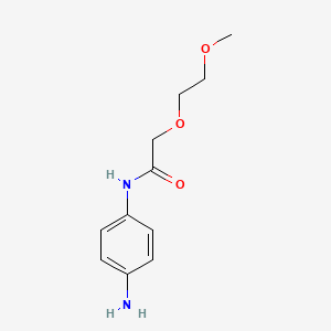 molecular formula C11H16N2O3 B3072519 N-(4-Aminophenyl)-2-(2-methoxyethoxy)acetamide CAS No. 1016763-63-5
