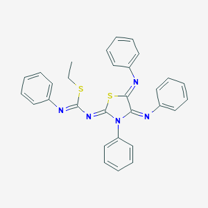 ethyl N'-phenyl-N-[3-phenyl-4,5-bis(phenylimino)-1,3-thiazolidin-2-ylidene]imidothiocarbamate