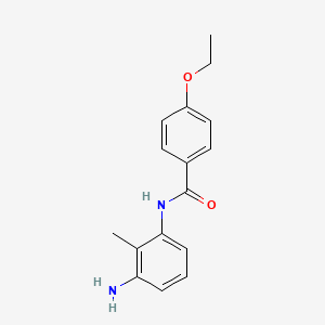 molecular formula C16H18N2O2 B3072521 N-(3-氨基-2-甲基苯基)-4-乙氧基苯甲酰胺 CAS No. 1016764-79-6