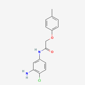 molecular formula C15H15ClN2O2 B3072545 N-(3-Amino-4-chlorophenyl)-2-(4-methylphenoxy)-acetamide CAS No. 1016766-34-9