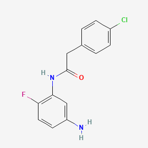 molecular formula C14H12ClFN2O B3072550 N-(5-Amino-2-fluorophenyl)-2-(4-chlorophenyl)-acetamide CAS No. 1016768-99-2