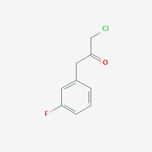 molecular formula C9H8ClFO B3072558 1-Chloro-3-(3-fluorophenyl)propan-2-one CAS No. 1016770-92-5