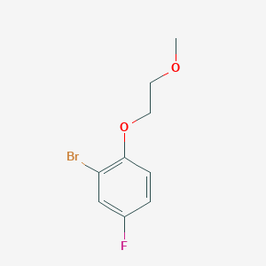 molecular formula C9H10BrFO2 B3072574 2-Bromo-4-fluoro-1-(2-methoxyethoxy)-benzene CAS No. 1016783-82-6