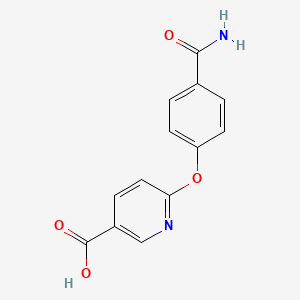 6-(4-Carbamoylphenoxy)pyridine-3-carboxylic acid