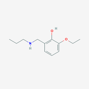 molecular formula C12H19NO2 B3072581 2-Ethoxy-6-[(propylamino)methyl]phenol CAS No. 1016788-19-4
