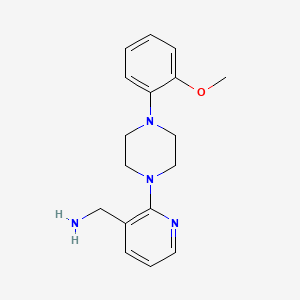 molecular formula C17H22N4O B3072586 ((2-[4-(2-Methoxyphenyl)piperazin-1-yl]pyridin-3-yl)methyl)amine CAS No. 1016789-91-5
