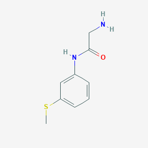 molecular formula C9H12N2OS B3072600 N-[3-(methylsulfanyl)phenyl]glycinamide CAS No. 1016798-93-8