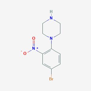 molecular formula C10H12BrN3O2 B3072613 1-(4-溴-2-硝基苯基)哌嗪 CAS No. 1016804-23-1
