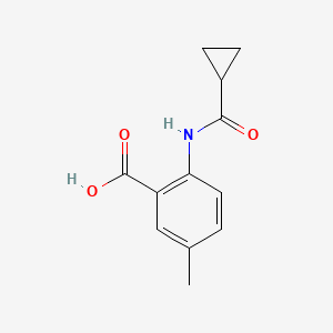 molecular formula C12H13NO3 B3072649 2-[(Cyclopropylcarbonyl)amino]-5-methylbenzoic acid CAS No. 1016817-12-1