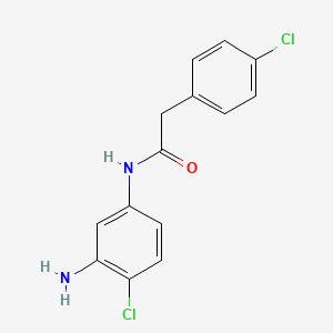 molecular formula C14H12Cl2N2O B3072657 N-(3-氨基-4-氯苯基)-2-(4-氯苯基)-乙酰胺 CAS No. 1016817-34-7